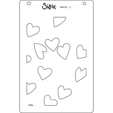 Sizzix Stencils By Catherine Pooler - Mark Making Hearts