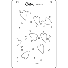 Sizzix Stencils By Catherine Pooler - Mark Making Hearts