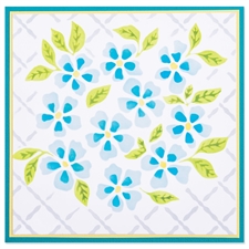 Sizzix Layered Stencils Set - Watercolour Flowers & Lattice