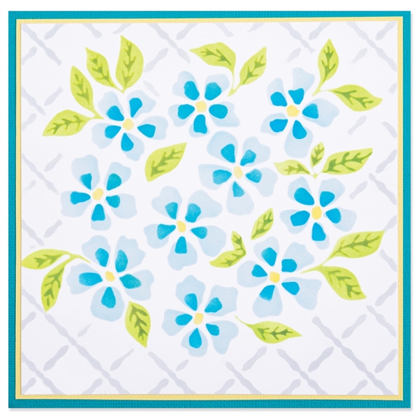 Sizzix Layered Stencils Set - Watercolour Flowers & Lattice