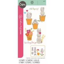 Sizzix Stamp Set By Catherine Pooler - Bunny Bits & Blooms