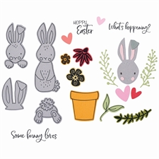 Sizzix Thinlits By Catherine Pooler - Bunny Bits & Blooms 