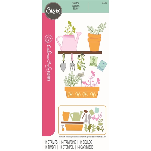 Sizzix Stamp Set By Catherine Pooler - Greenhouse Finds