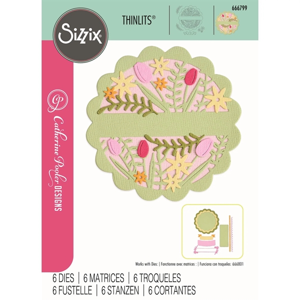 Sizzix Thinlits By Catherine Pooler - Tulips & Blooms Circle