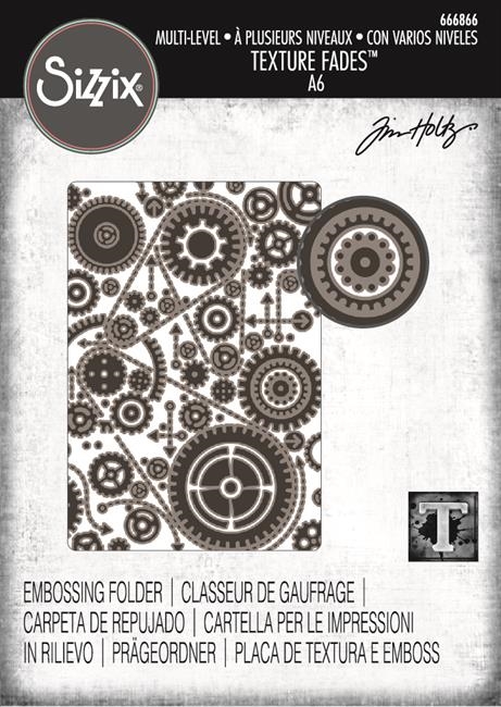 Sizzix Embossing Folder A6 - Tim Holtz / Vault - Gears