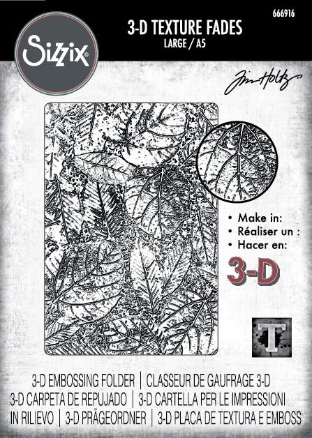 Sizzix 3D Embossing Folder A5 - Tim Holtz / Foliage Large