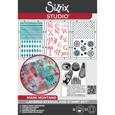 Sizzix Studio Stamp & Stencils Set - Mark Montano / My Favorite Things