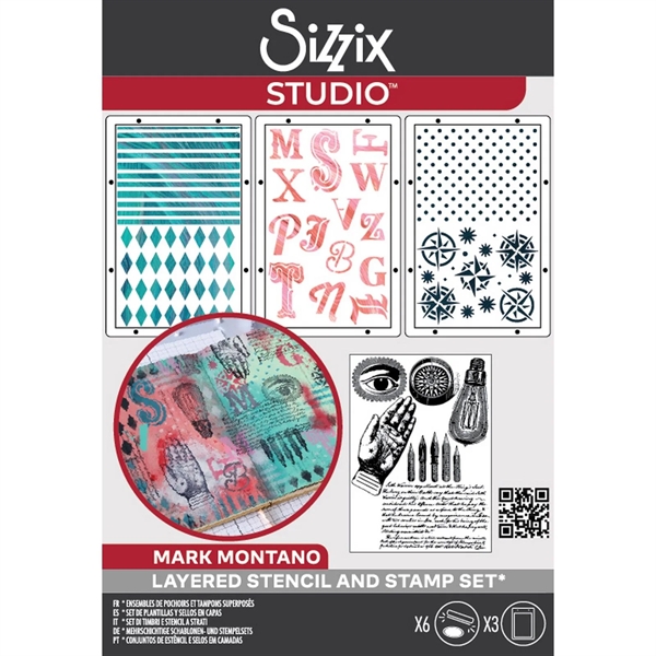 Sizzix Studio Stamp & Stencils Set - Mark Montano / My Favorite Things