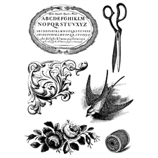 Sizzix Studio Stamp & Stencils Set - Mark Montano / Stitches