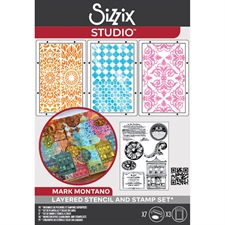 Sizzix Studio Stamp & Stencils Set - Mark Montano / Build It