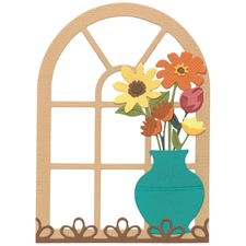 Sizzix Thinlits - Windowsill, Flowers & Vase by Eileen Hull