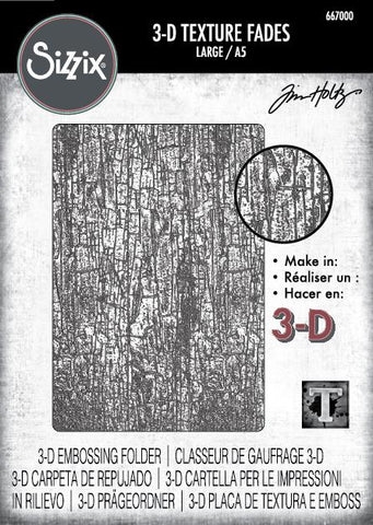 Sizzix 3D Embossing Folder A5 - Tim Holtz / Cracked Large