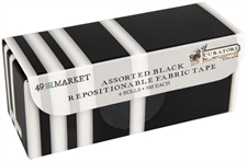 49 and Market - Curators Fabric Tape / Assorted Black (4 ruller)