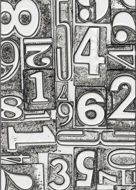 Sizzix 3D Embossing Folder A5 - Tim Holtz / Numbered