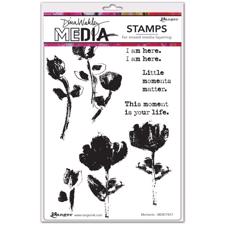 Dina Wakley Cling Rubber Stamp Set - Moments