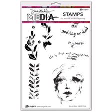 Dina Wakley Cling Rubber Stamp Set - She is Wise