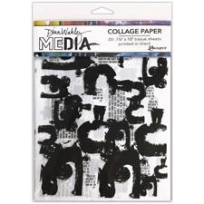 Dina Wakley Media - Collage Paper / Paint Marks  20/Pkg