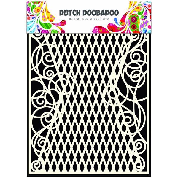 Doobadoo Mask Art - A5 Stencil / Lattice & Swirls