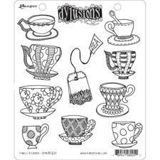 Cling Rubber Stamp Set - Dylusions / Fancy a Cuppa