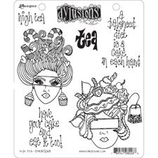 Cling Rubber Stamp Set - Dylusions / High Tea