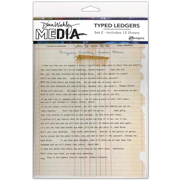 Dina Wakley Media - Typed Ledgers Set 2