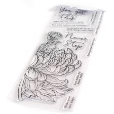 PinkFresh Studios Stamp - Chrysanthemum (slimline)