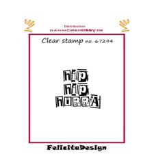 Clearstamp Felicita Design - hip, hip, hurra (grungy)