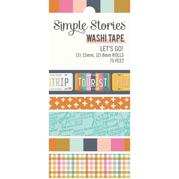 Simple Stories Die Cuts - Washi Tape / Let\'s Go