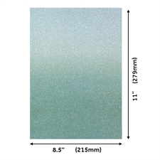 Tonic / Craft Perfect Ombre Card A4 - Opalescent Green