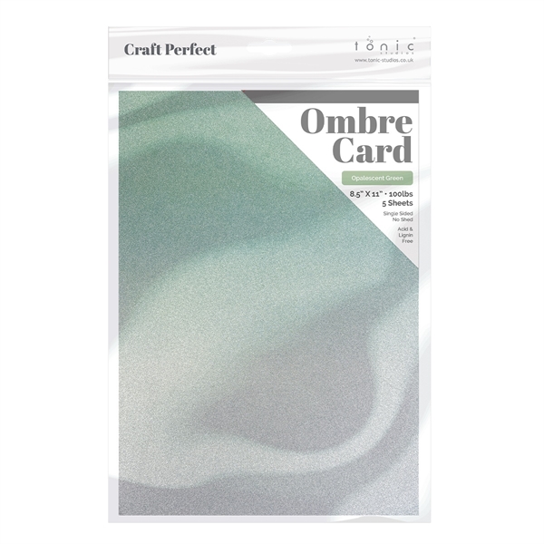 Tonic / Craft Perfect Ombre Card A4 - Opalescent Green