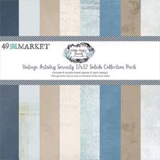 49 and Market Collection Pack 12x12" - Vintage Artistry Serenity SOLIDS