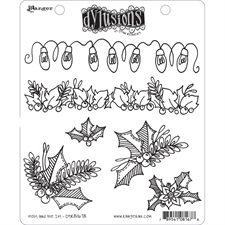 Cling Rubber Stamp Set - Dylusions / Holly and the Ivy