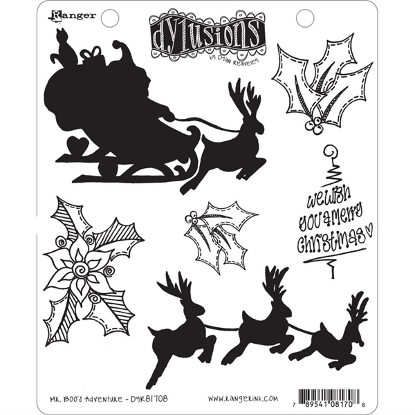 Cling Rubber Stamp Set - Dylusions / Mr. Boo\'s Adventure
