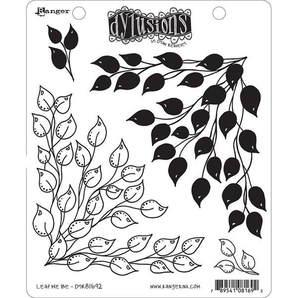 Dylusions Cling Rubber Stamp Set - Leaf me Be