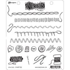 Dylusions Cling Rubber Stamp Set - Sew Easy