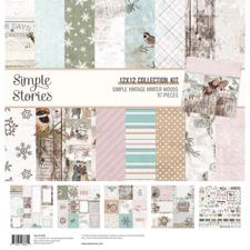Simple Stories Paper Pack 12x12" Collection - Simple Vintage Winter Woods