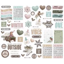 Simple Stories Die Cuts - Bits & Pieces / Simple Vintage Winter Woods (57 pieces)