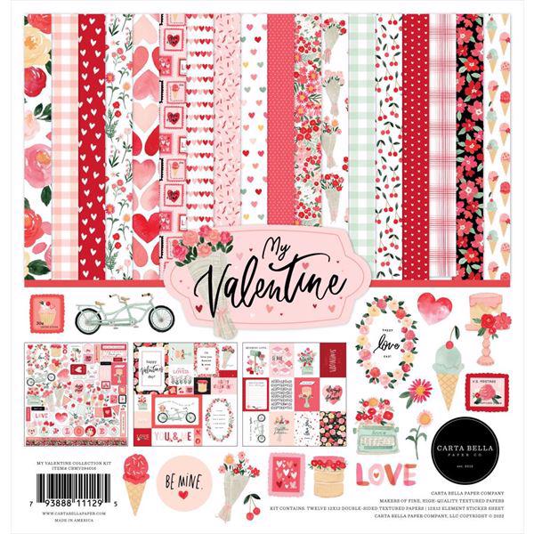Carta Bella Scrapbook Paper Collection Kit 12x12" - My Valentine