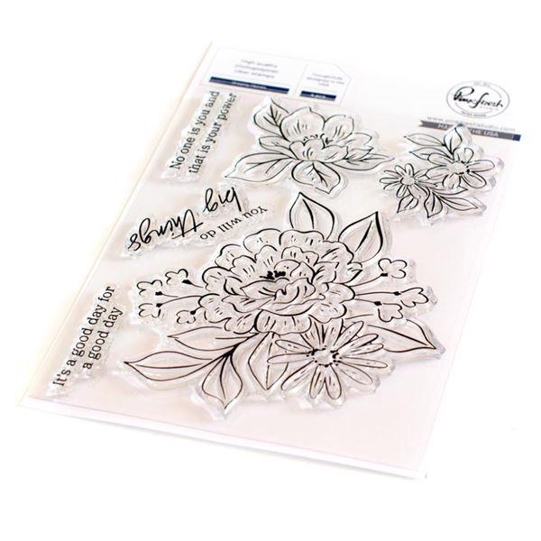 PinkFresh Studios Stamp - Dreamy Florals