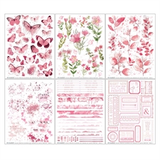 49 and Market Essential Rub-Ons - Color Swatch: Blossom 6x8" (6 ark)