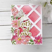 PinkFresh Studios HOT FOIL Plate & Matching Die - Lots of Love