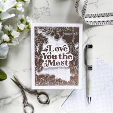 PinkFresh Studios HOT FOIL Plate & Matching Die - Love You the Most