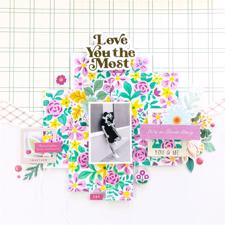 PinkFresh Studios HOT FOIL Plate & Matching Die - Love You the Most