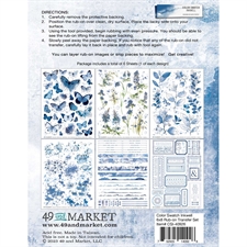 49 and Market Essential Rub-Ons - Color Swatch: Inkwell 6x8" (6 ark)