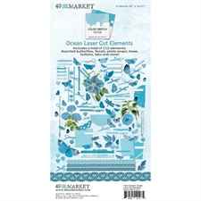 49 and Market Laser Cut Elements - Color Swatch: Ocean