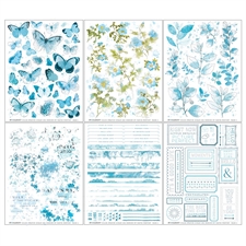 49 and Market Essential Rub-Ons - Color Swatch: Ocean 6x8" (6 ark)