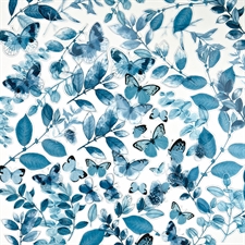 49 and Market Acetate Leaves - Color Swatch: Ocean