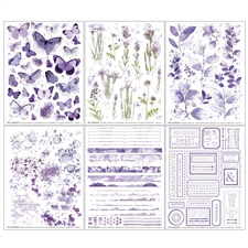 49 and Market Essential Rub-Ons - Color Swatch: Lavender 6x8" (6 ark)