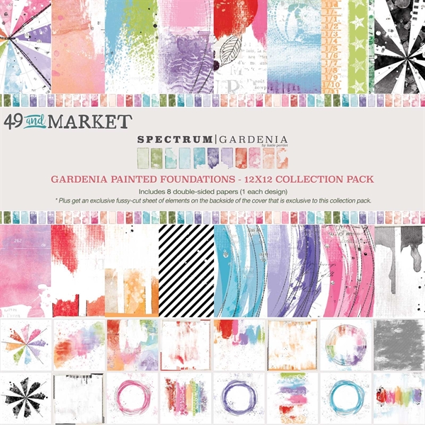49 and Market Collection Pack 12x12" - Spectrum Gardenia Painted Foundations