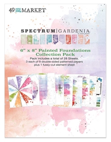 49 and Market Collection Pack 6x8" - Spectrum Gardenia Painted Foundations